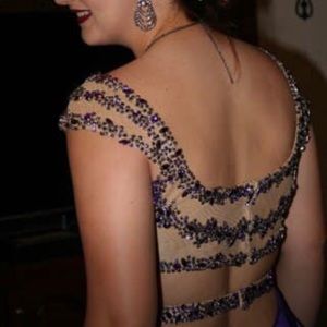 Purple princess style sherri hill prom dress